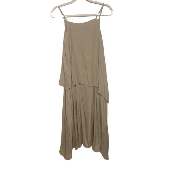 Coco + Carmen Gauze Cami Dress w/ Pockets Tan/ Sand Size Small - Picture 4 of 7